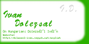 ivan dolezsal business card